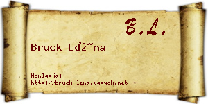 Bruck Léna névjegykártya